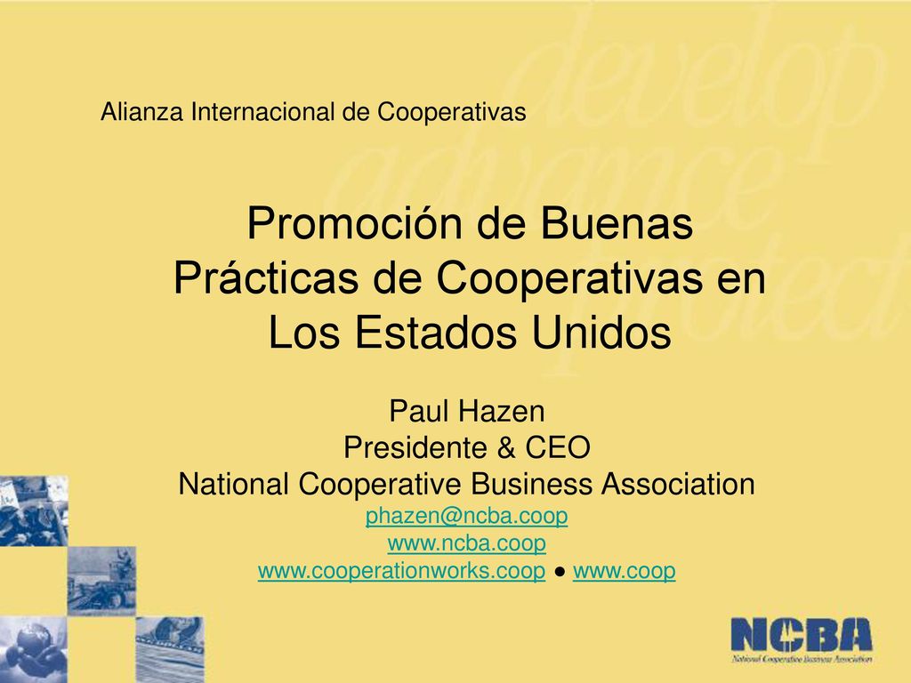 Promoción de Buenas Prácticas de Cooperativas en Los Estados Unidos