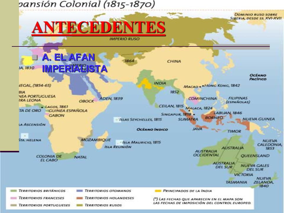 ANTECEDENTES A. EL AFAN IMPERIALISTA