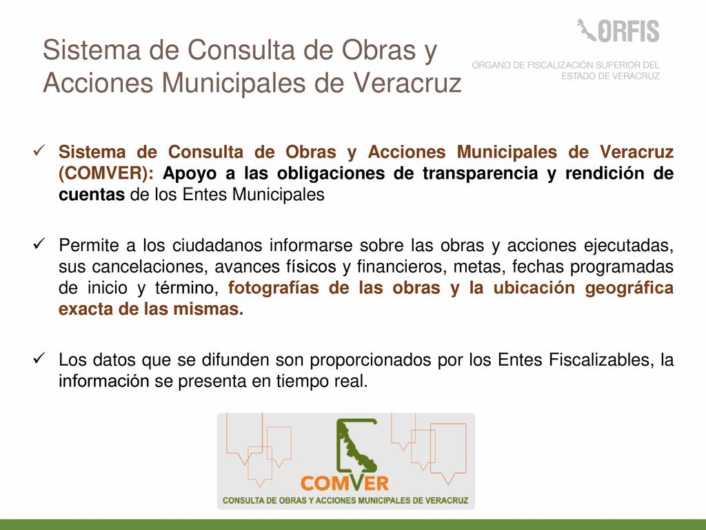 Sistema de Consulta de Obras y Acciones Municipales de Veracruz