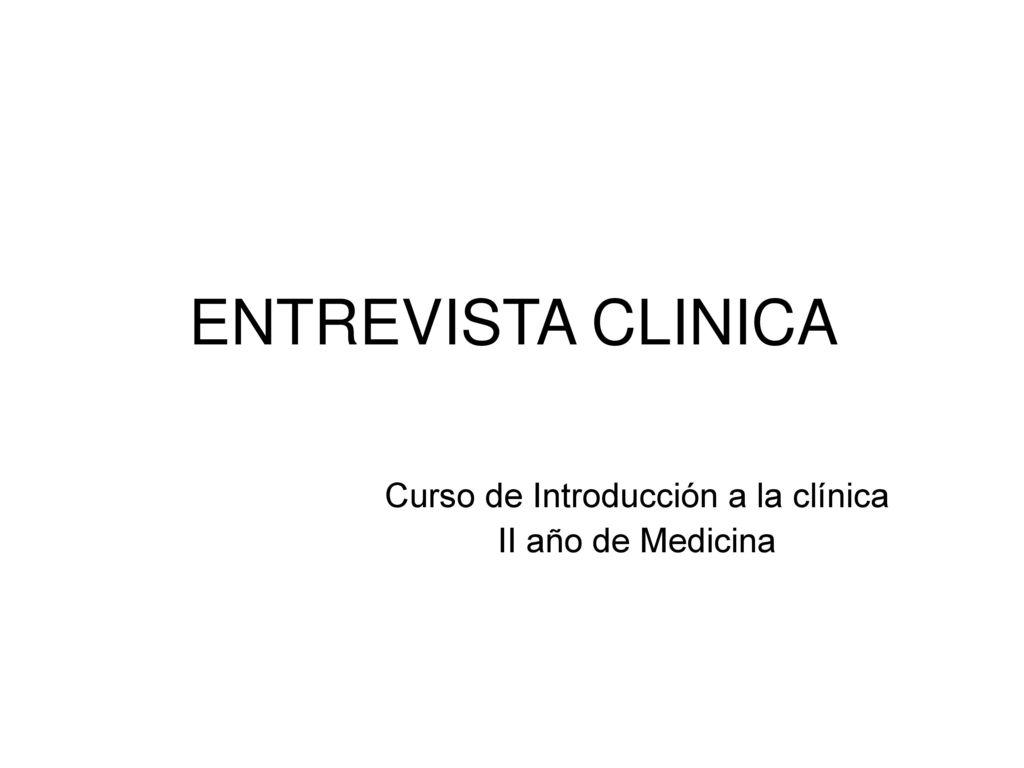 Curso de Introducción a la clínica II año de Medicina