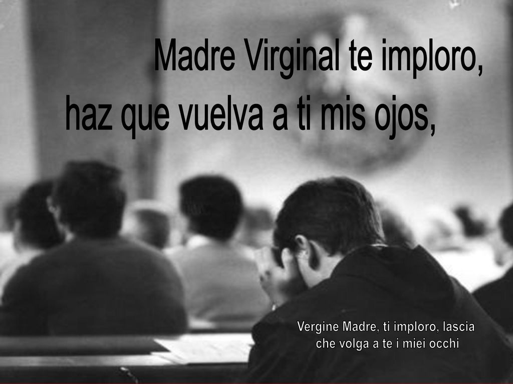 Vergine Madre, ti imploro, lascia che volga a te i miei occhi