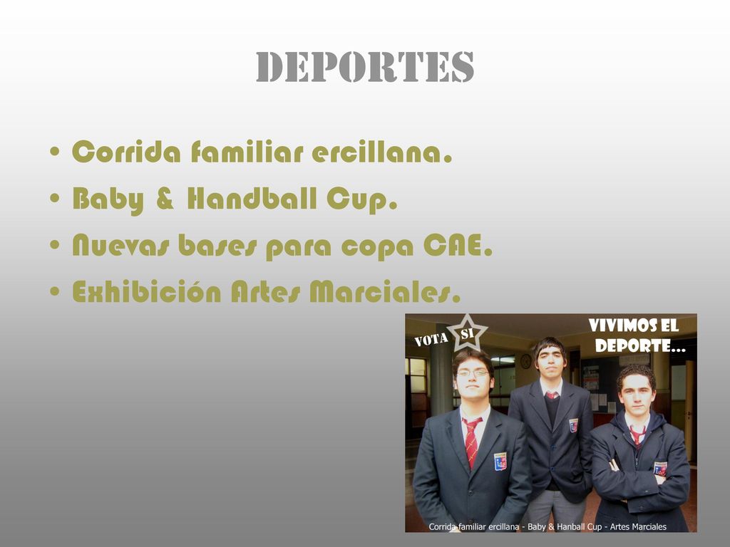 DEPORTES Corrida familiar ercillana. Baby & Handball Cup.