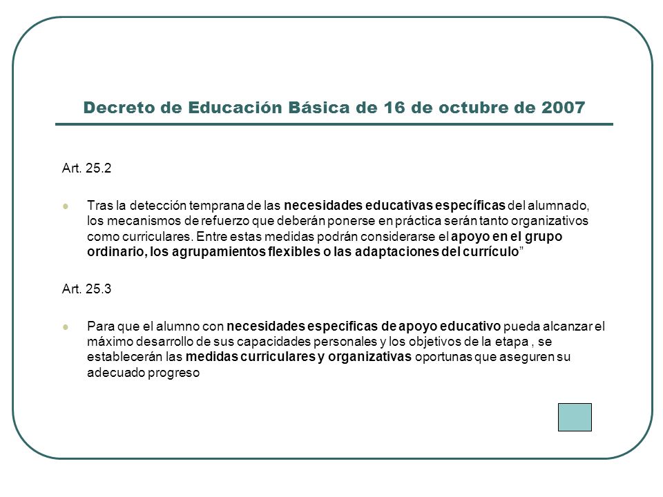 Decreto de Educación Básica de 16 de octubre de 2007