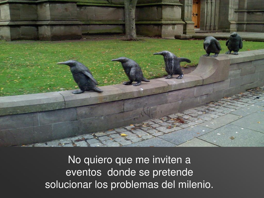 No quiero que me inviten a eventos donde se pretende