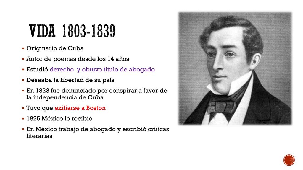 Vida Originario de Cuba Autor de poemas desde los 14 años