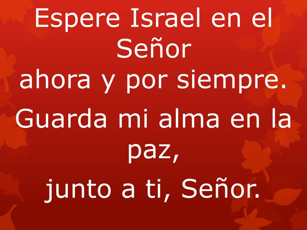 Espere Israel en el Señor ahora y por siempre.