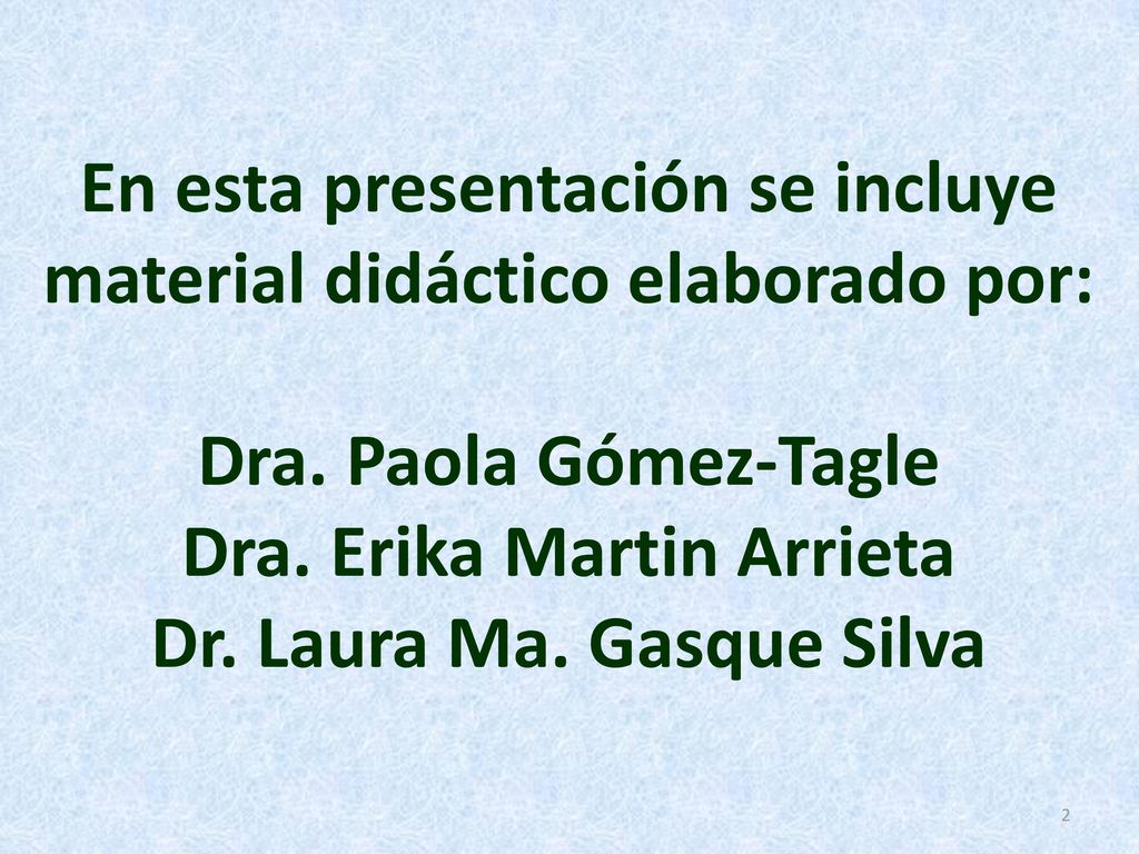 En esta presentación se incluye material didáctico elaborado por: Dra