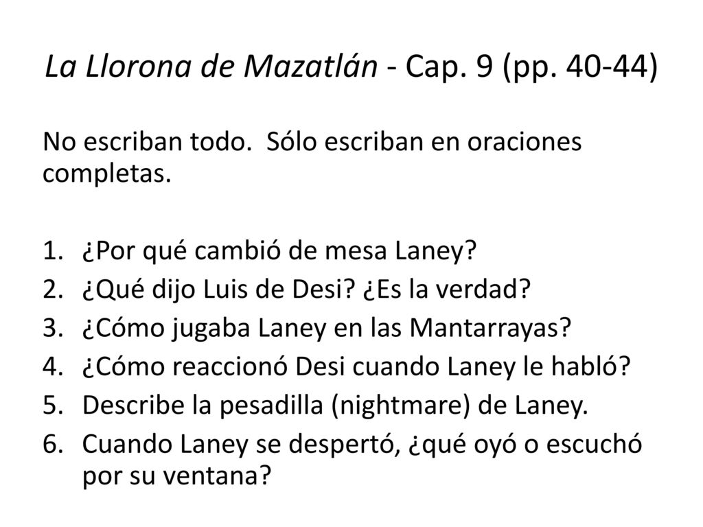 La Llorona de Mazatlán - Cap. 9 (pp )