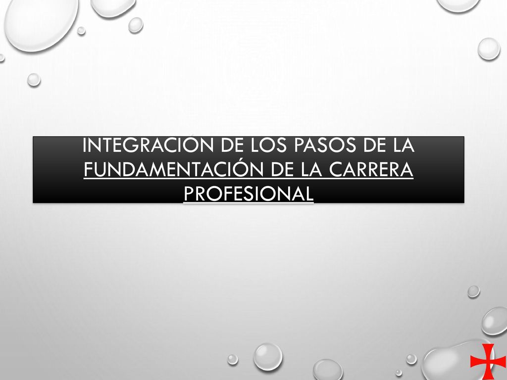 Integración de los pasos de la fundamentación de la carrera profesional
