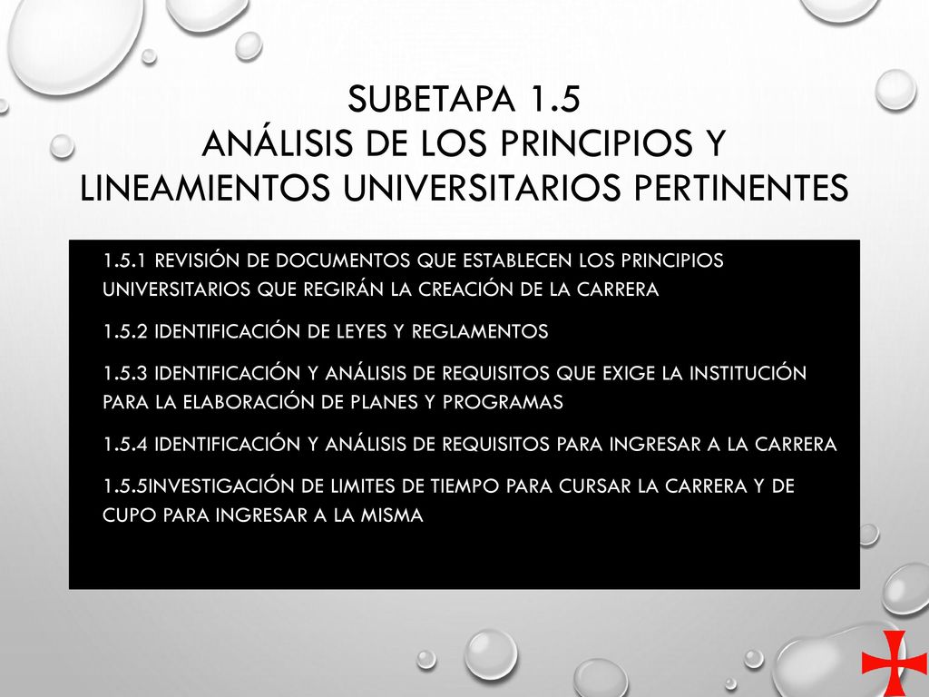 Subetapa 1.5 análisis de los principios y lineamientos universitarios pertinentes