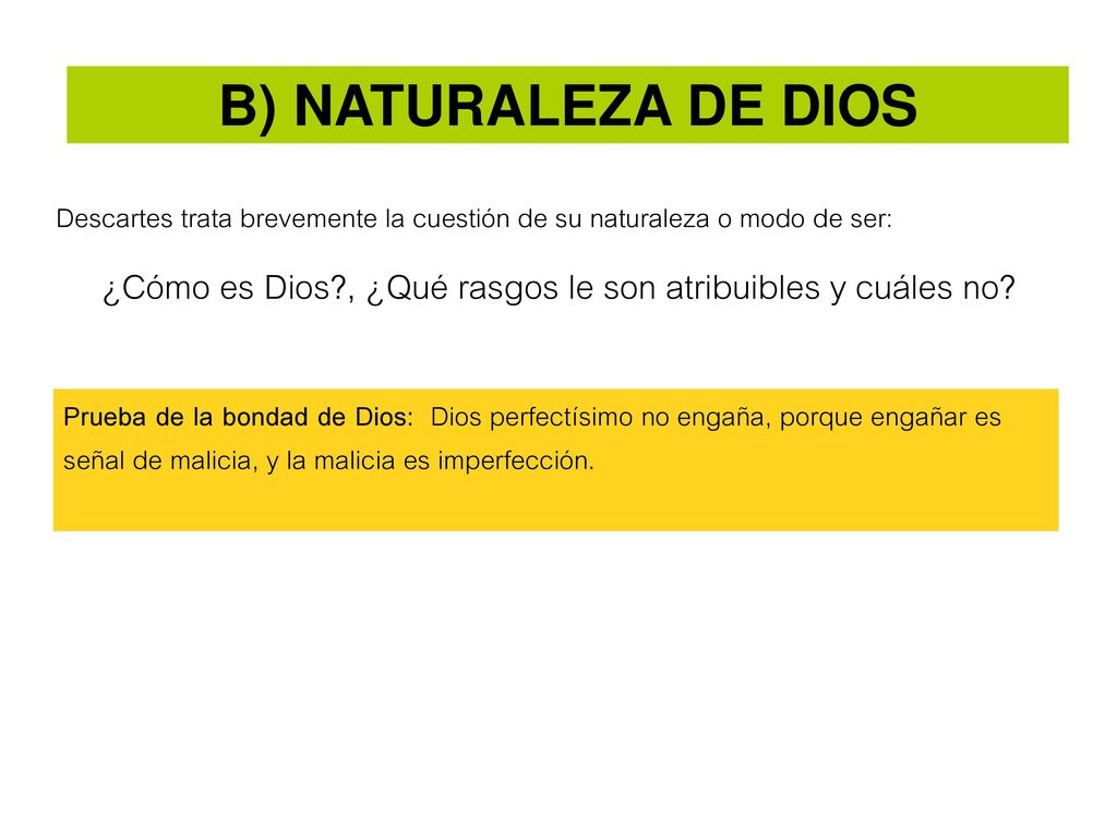 ¿Cómo es Dios , ¿Qué rasgos le son atribuibles y cuáles no