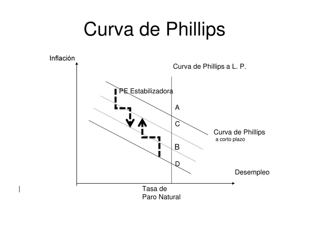 Curva de Phillips Inflación Curva de Phillips a L. P.