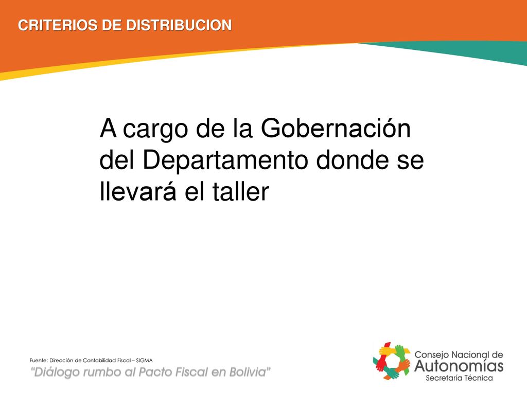 A cargo de la Gobernación del Departamento donde se llevará el taller