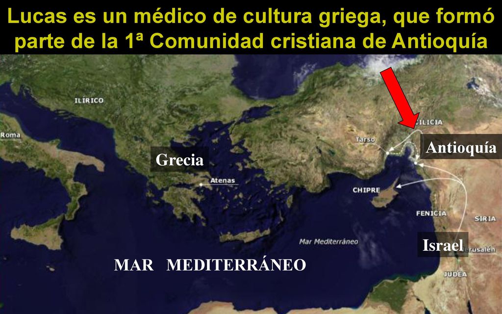 Lucas es un médico de cultura griega, que formó parte de la 1ª Comunidad cristiana de Antioquía