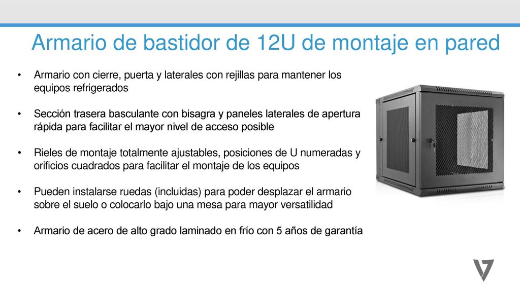 Armario de bastidor de 12U de montaje en pared