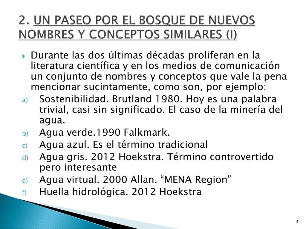 2. UN PASEO POR EL BOSQUE DE NUEVOS NOMBRES Y CONCEPTOS SIMILARES (I)