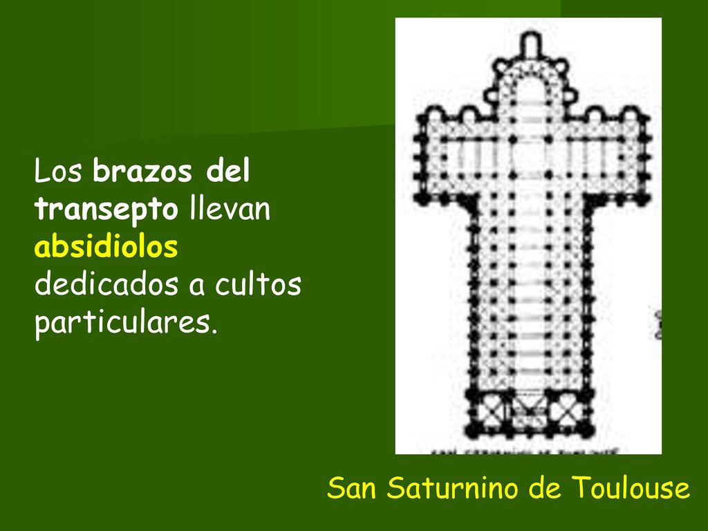 Los brazos del transepto llevan absidiolos dedicados a cultos particulares.
