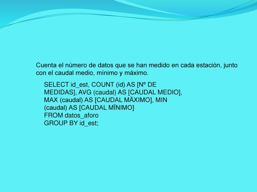 Cuenta el número de datos que se han medido en cada estación, junto