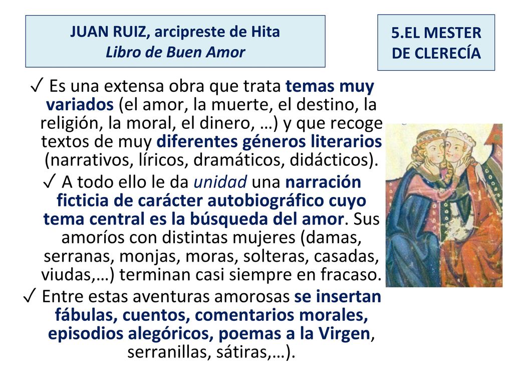 JUAN RUIZ, arcipreste de Hita Libro de Buen Amor