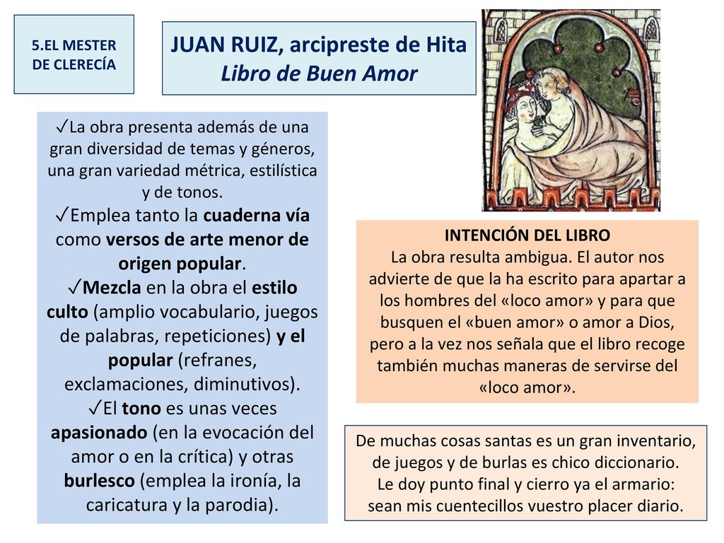 JUAN RUIZ, arcipreste de Hita Libro de Buen Amor