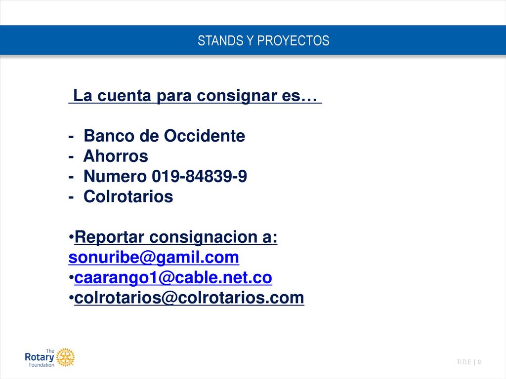 La cuenta para consignar es… - Banco de Occidente - Ahorros