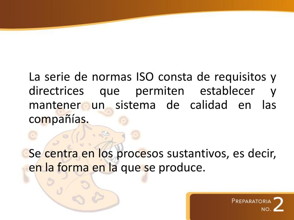La serie de normas ISO consta de requisitos y directrices que permiten establecer y mantener un sistema de calidad en las compañías.