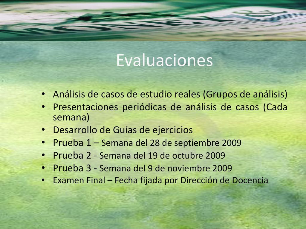 Evaluaciones Análisis de casos de estudio reales (Grupos de análisis)