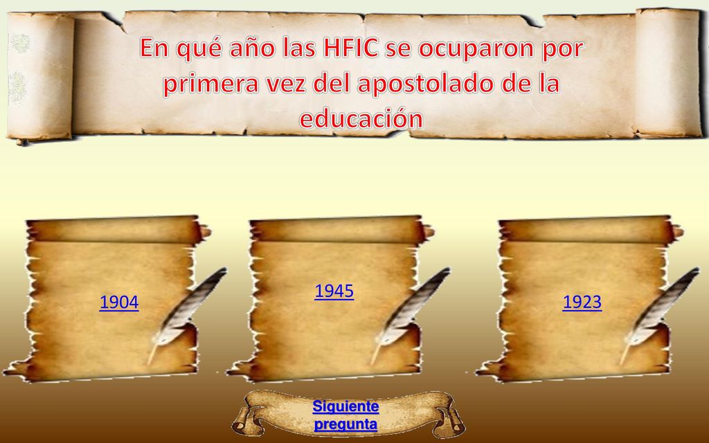En qué año las HFIC se ocuparon por primera vez del apostolado de la educación