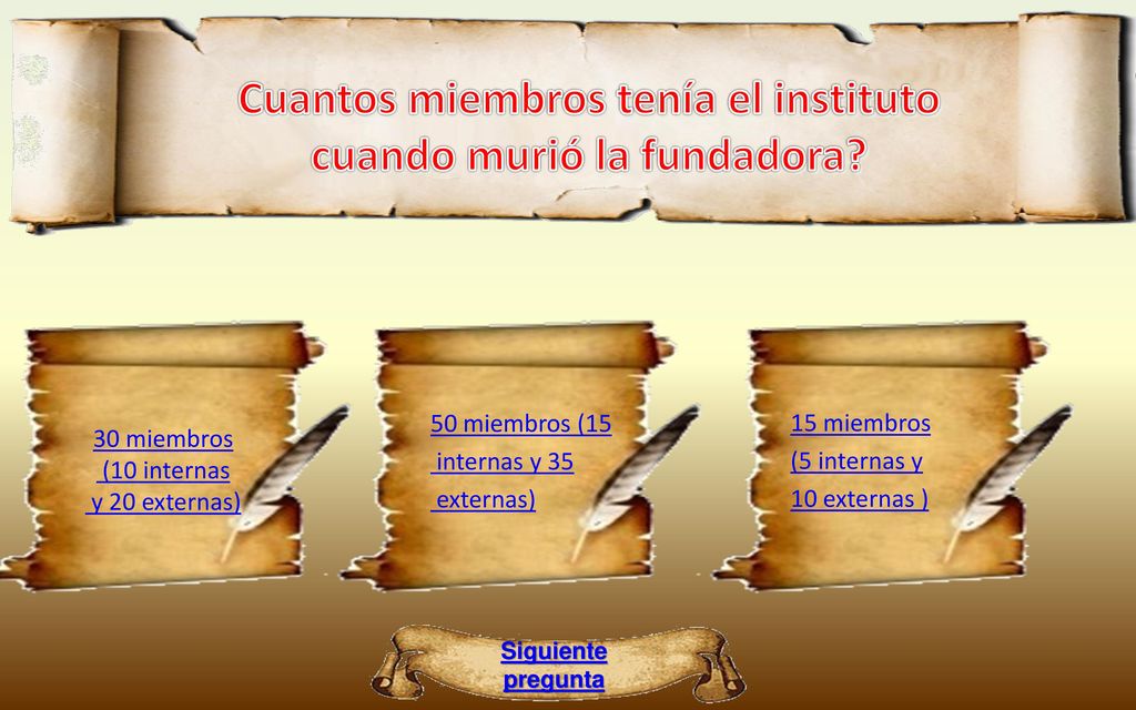 Cuantos miembros tenía el instituto cuando murió la fundadora