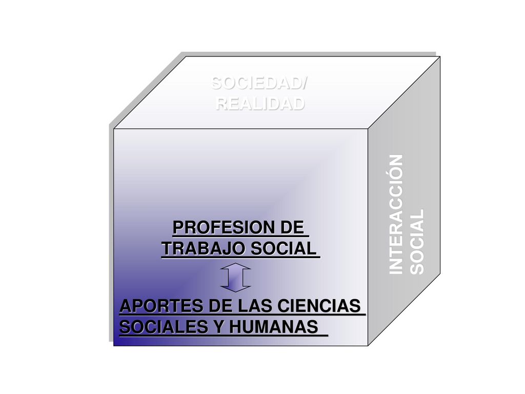 PROFESION DE TRABAJO SOCIAL. SOCIEDAD/ REALIDAD. INTERACCIÓN. SOCIAL. APORTES DE LAS CIENCIAS.