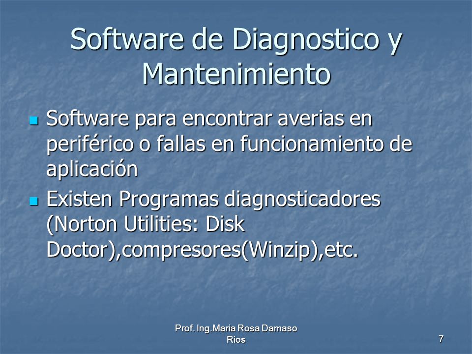 Software de Diagnostico y Mantenimiento
