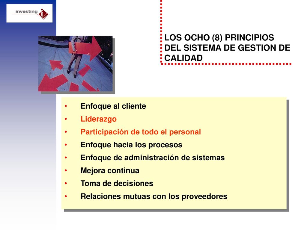 LOS OCHO (8) PRINCIPIOS DEL SISTEMA DE GESTION DE CALIDAD
