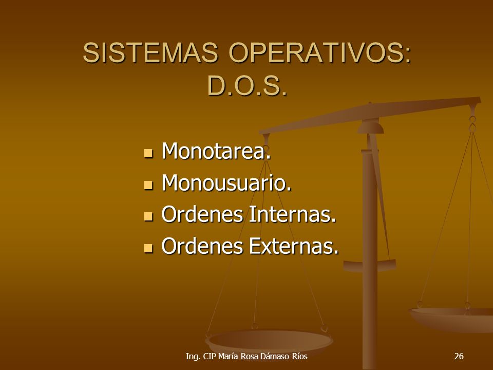 SISTEMAS OPERATIVOS: D.O.S.