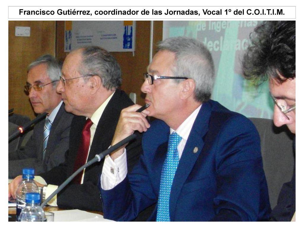 Francisco Gutiérrez, coordinador de las Jornadas, Vocal 1º del C. O. I