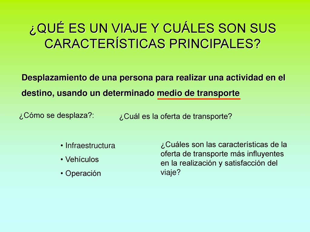 ¿QUÉ ES UN VIAJE Y CUÁLES SON SUS CARACTERÍSTICAS PRINCIPALES