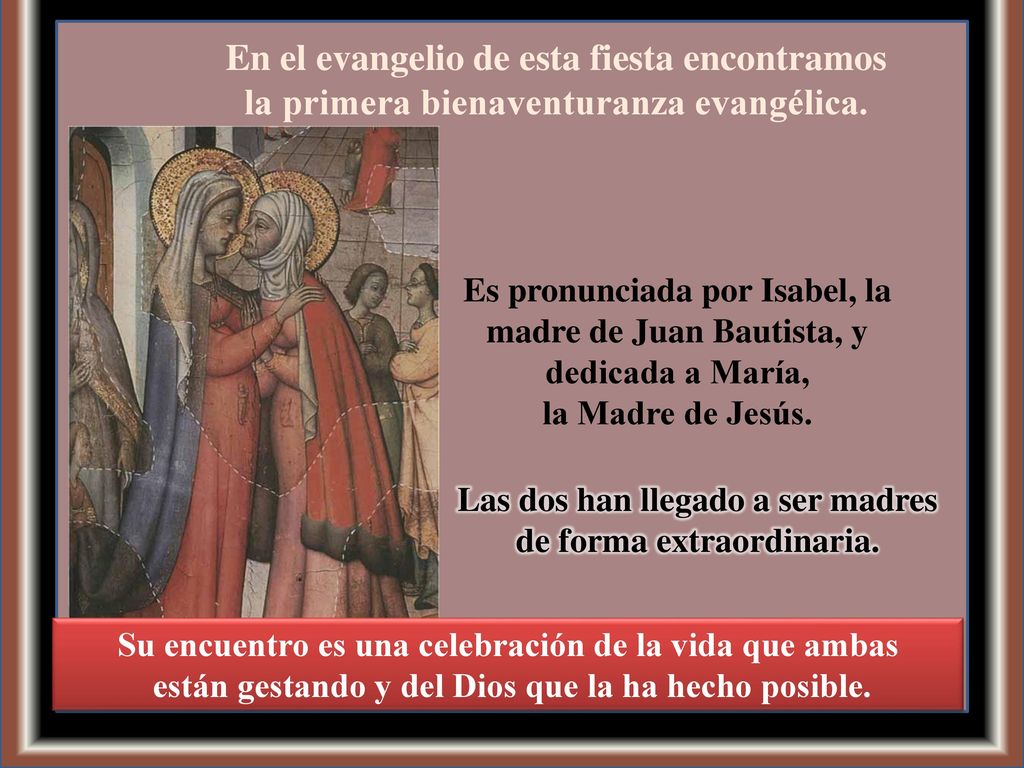 En el evangelio de esta fiesta encontramos la primera bienaventuranza evangélica.