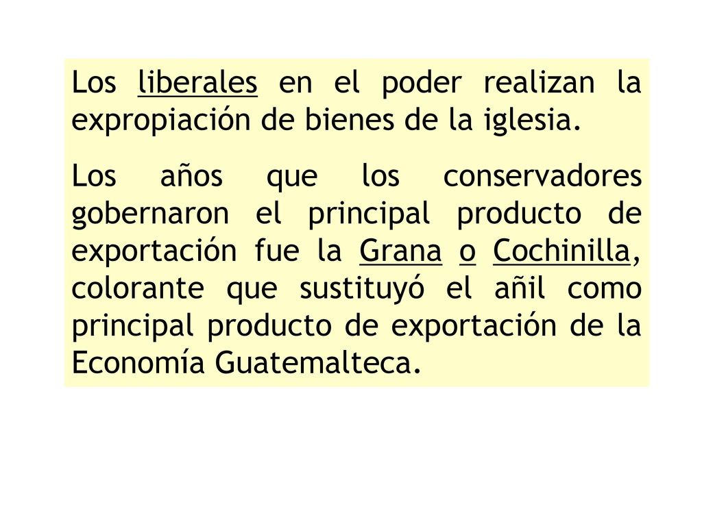 Los liberales en el poder realizan la expropiación de bienes de la iglesia.