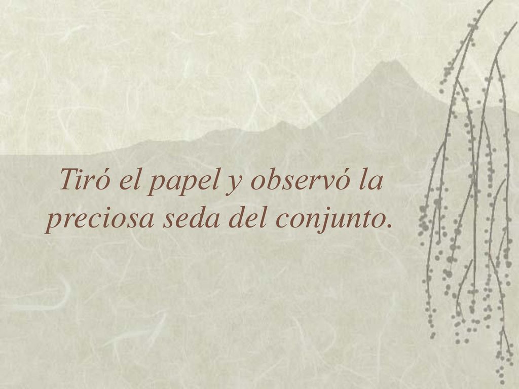 Tiró el papel y observó la preciosa seda del conjunto.