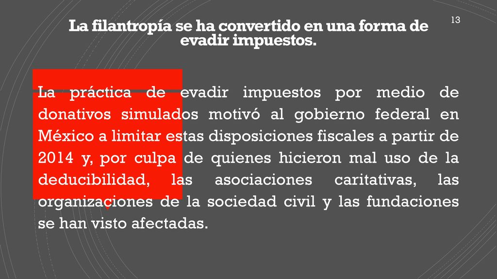 La filantropía se ha convertido en una forma de evadir impuestos.