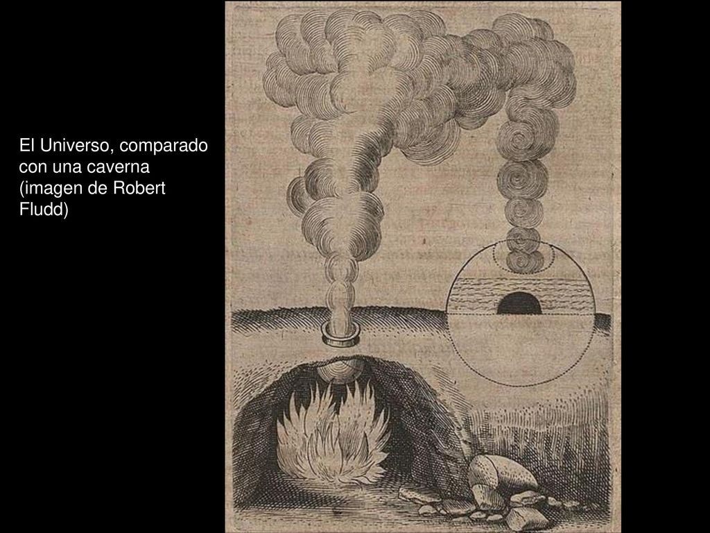 El Universo, comparado con una caverna (imagen de Robert Fludd)