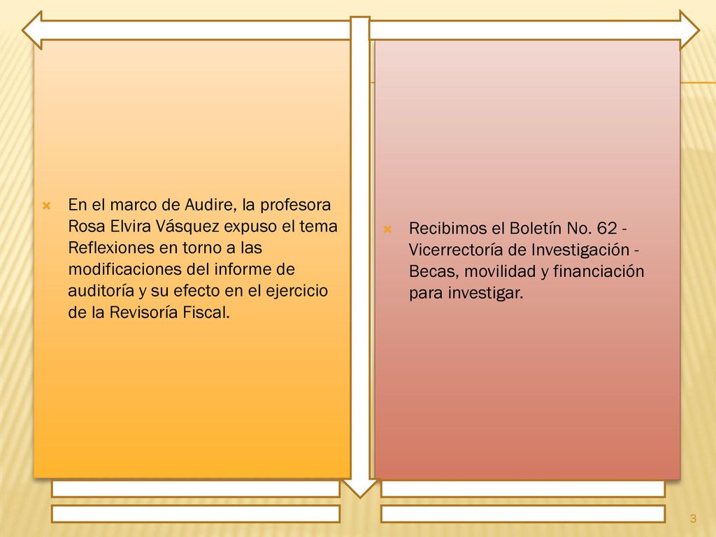 En el marco de Audire, la profesora Rosa Elvira Vásquez expuso el tema Reflexiones en torno a las modificaciones del informe de auditoría y su efecto en el ejercicio de la Revisoría Fiscal.