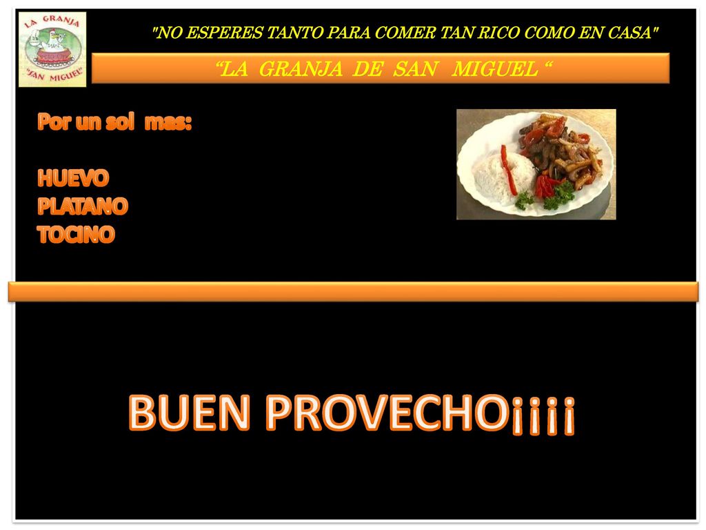 BUEN PROVECHO¡¡¡¡ Por un sol mas: HUEVO PLATANO TOCINO