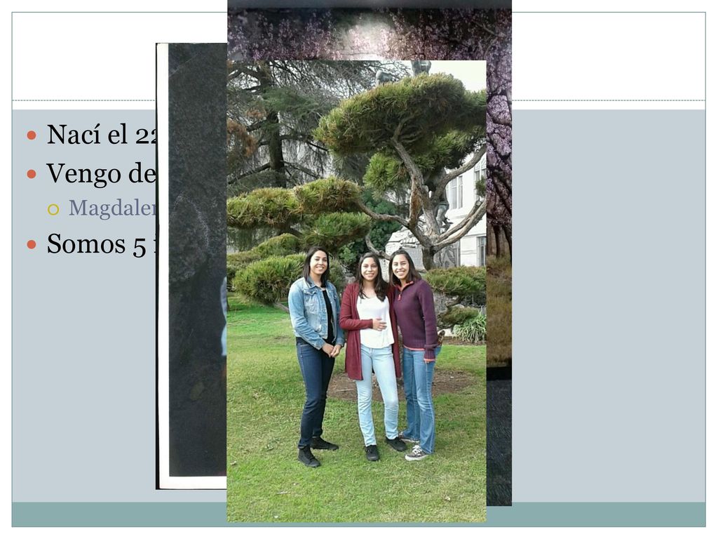 Sobre Mi Nací el 22 de Diciembre del año 1998