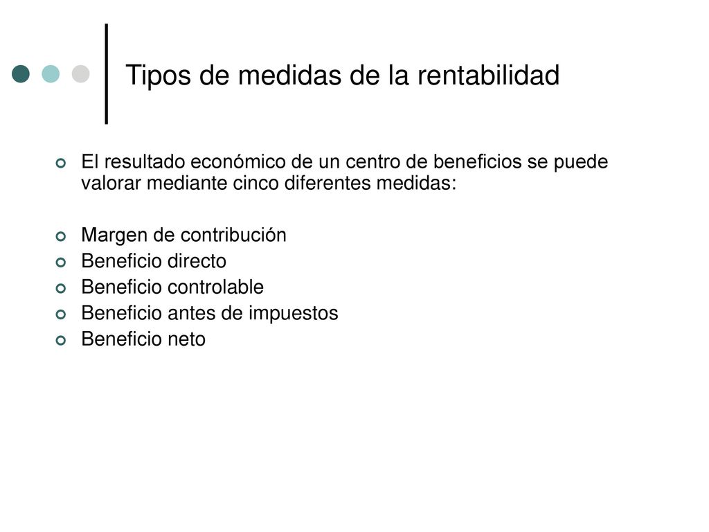 Tipos de medidas de la rentabilidad