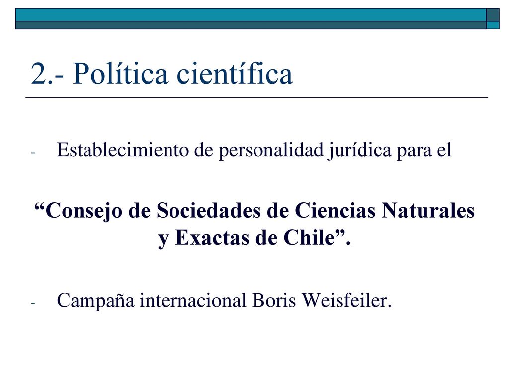 Consejo de Sociedades de Ciencias Naturales y Exactas de Chile .