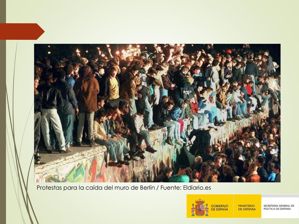 Protestas para la caída del muro de Berlín / Fuente: Eldiario.es