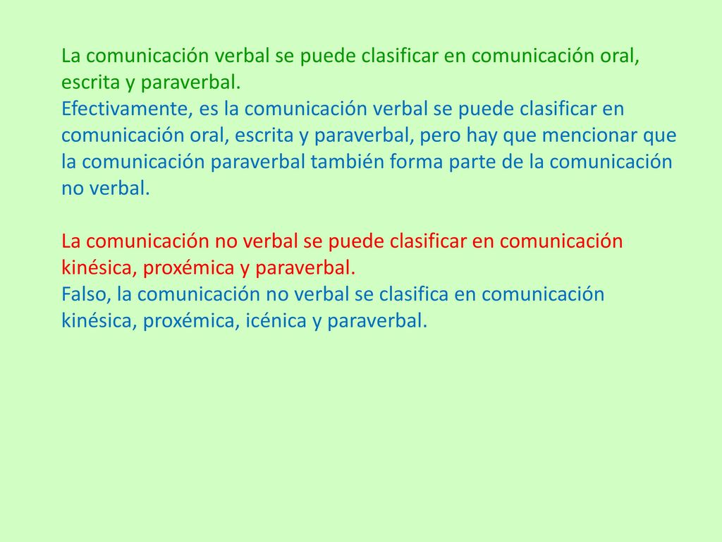 La comunicación verbal se puede clasificar en comunicación oral, escrita y paraverbal.