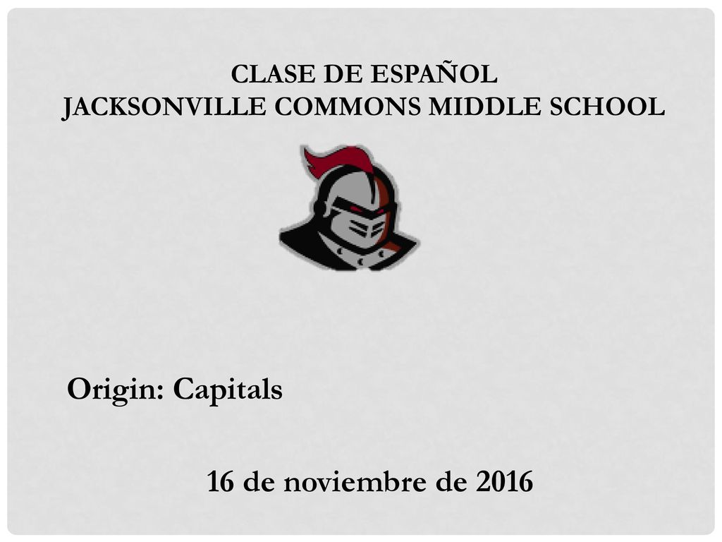 Spanish Class Mrs. Rogers. Origin: Capitals 16 de noviembre de 2016