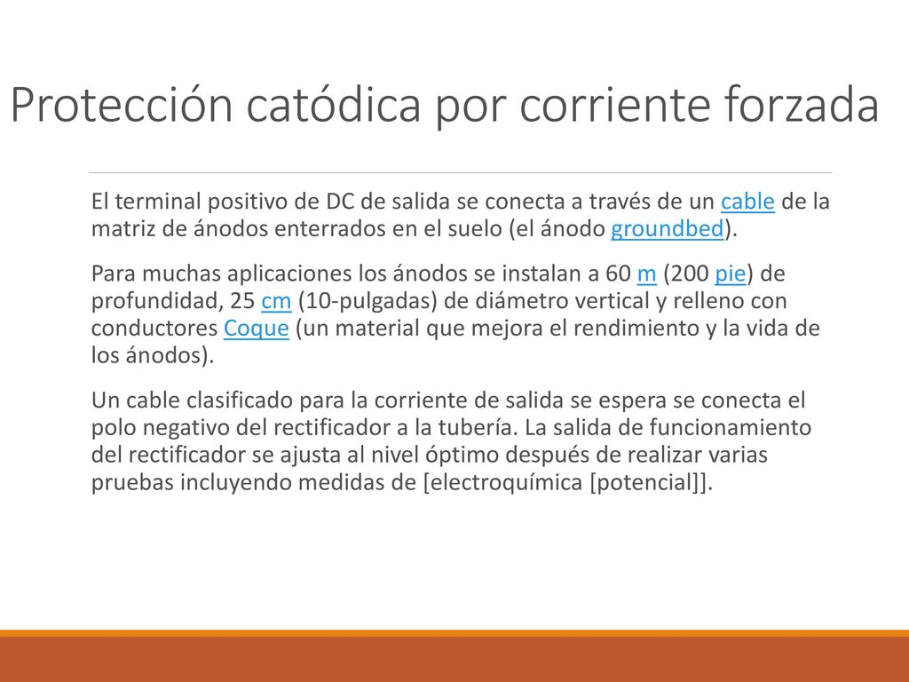 Protección catódica por corriente forzada