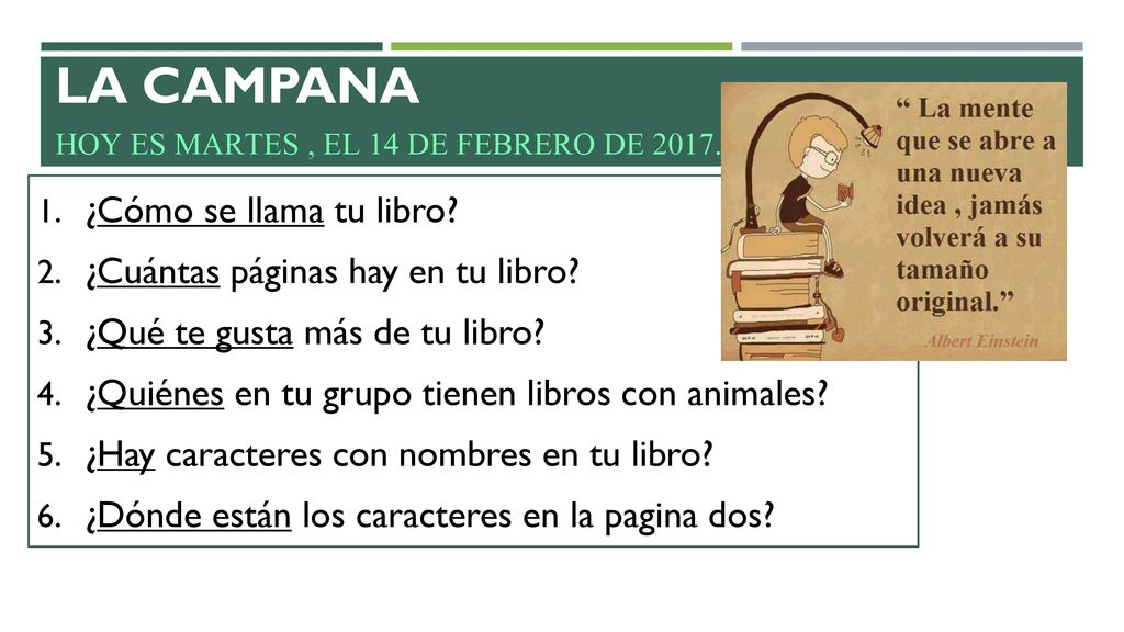 La campana Hoy es martes , el 14 de febrero de 2017.